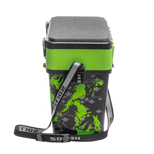 Ящик рыболовный зимний Helios Shark (двухсекционный) салатовый