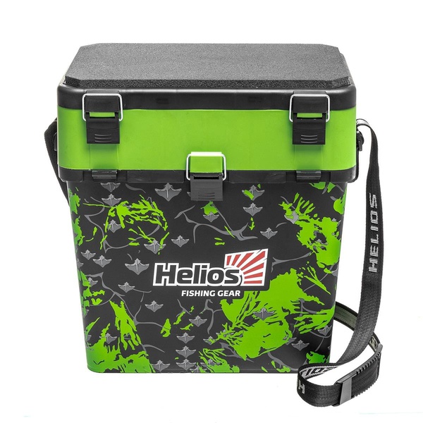 Ящик рыболовный зимний Helios Shark (двухсекционный) салатовый