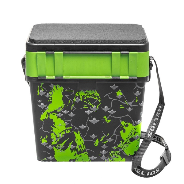 Ящик рыболовный зимний Helios Shark (двухсекционный) салатовый