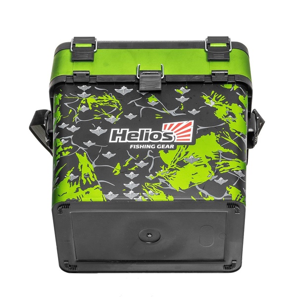 Ящик рыболовный зимний Helios Shark (двухсекционный) салатовый