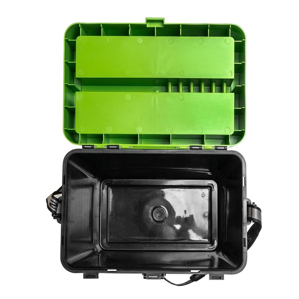 Ящик рыболовный зимний Helios Shark (двухсекционный) салатовый