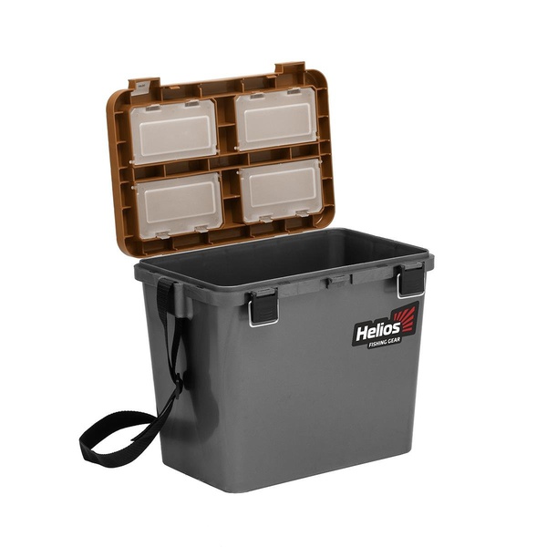 Ящик рыболовный зимний Helios (односекционный) серый/золото