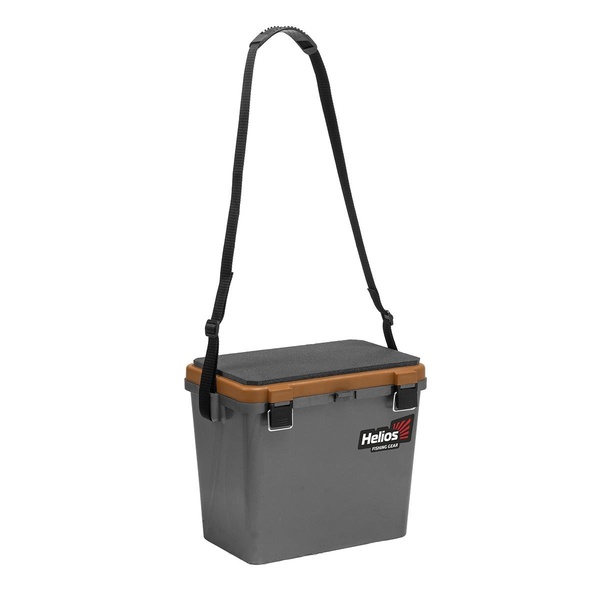 Ящик рыболовный зимний Helios (односекционный) серый/золото