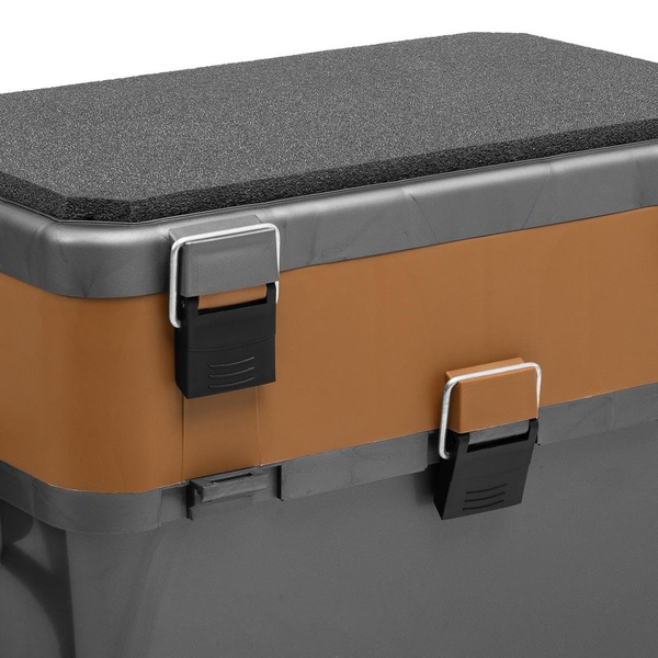 Ящик рыболовный зимний Helios (двухсекционный) серый/золото