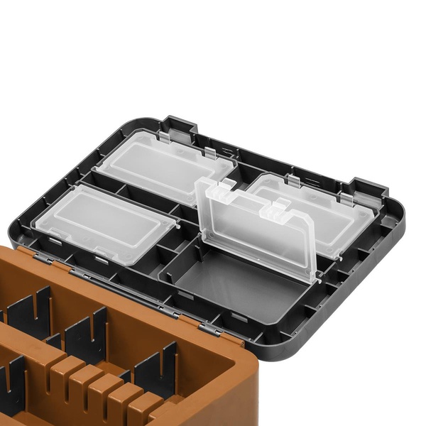 Ящик рыболовный зимний Helios (двухсекционный) серый/золото