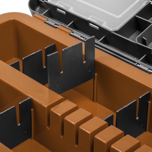 Ящик рыболовный зимний Helios (двухсекционный) серый/золото