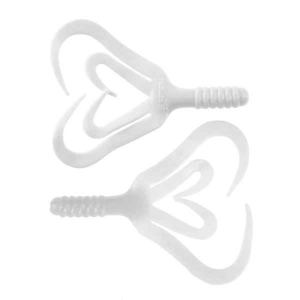 Твистер Helios Credo Four Tail 3,35"/8,5 см (10шт/уп) фосфорный