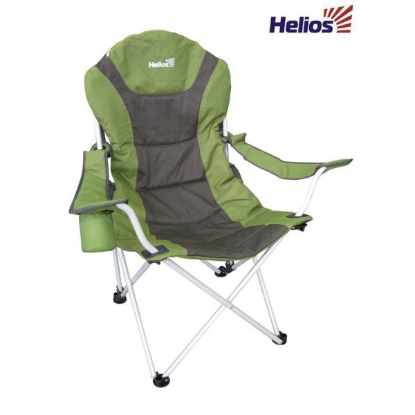 Кресло складное Helios зеленое\серое