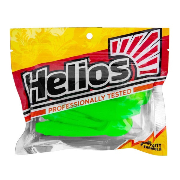 Твистер Helios Kasandra 4"29/10,9 см (5шт/уп) электрический зеленый