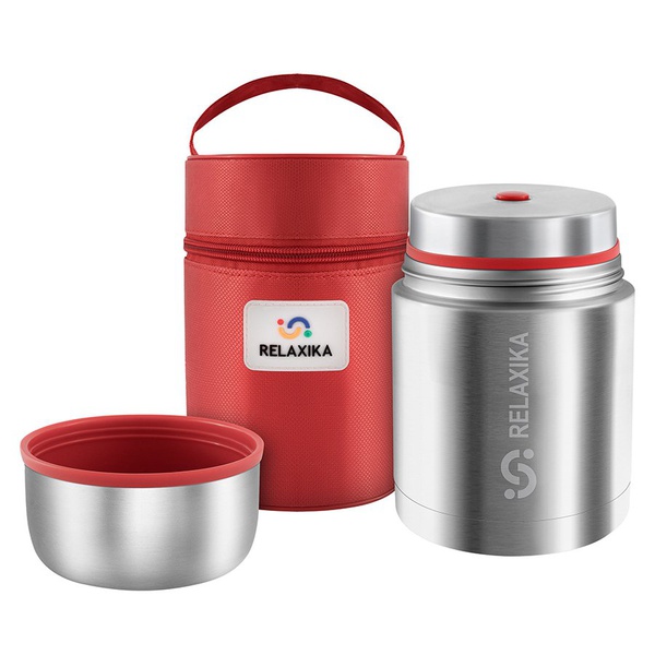 Термос Relaxika 301 (с термочехлом) стальной, 0,7 л