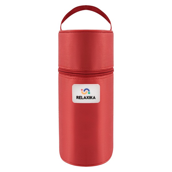 Термос Relaxika 102 (2 чашки) стальной, с термочехлом, 1 л