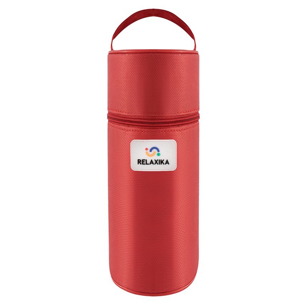 Термос Relaxika 102 (2 чашки) стальной, с термочехлом, 1,2 л