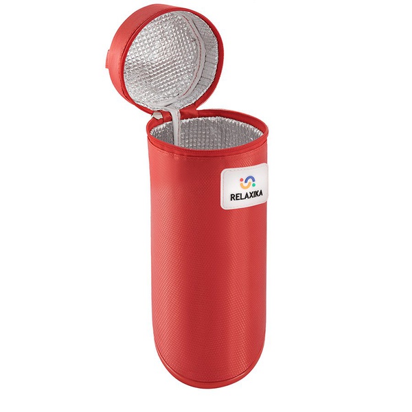 Термос Relaxika 102 (2 чашки) стальной, с термочехлом, 1,2 л