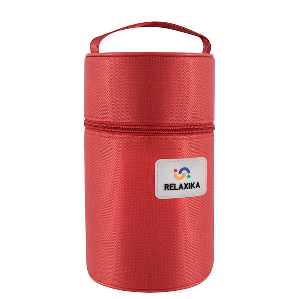 Термос Relaxika 301 (с термочехлом) стальной, 1,2 л