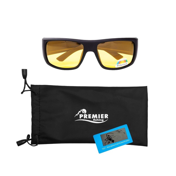 Очки поляризационные Premier Fishing PR-OP-9390 (в чехле) желтый