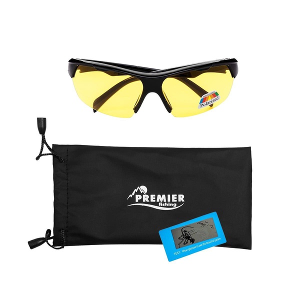 Очки поляризационные Premier Fishing PR-OP-9419 (в чехле) желтый