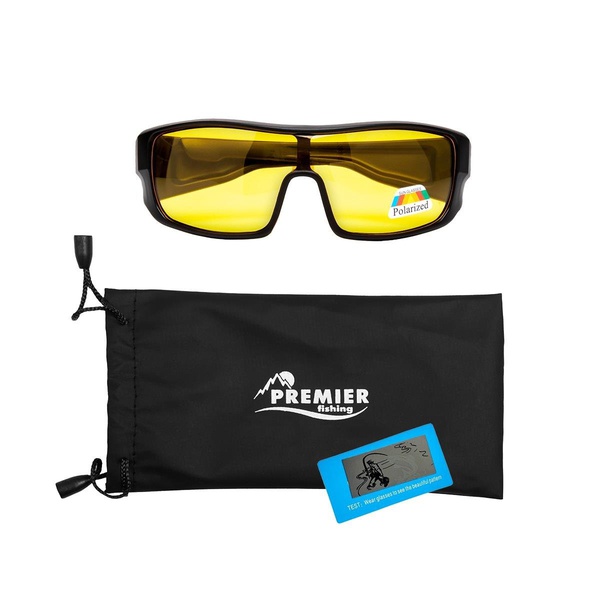 Очки поляризационные Premier Fishing PR-OP-9436 (в чехле) желтый