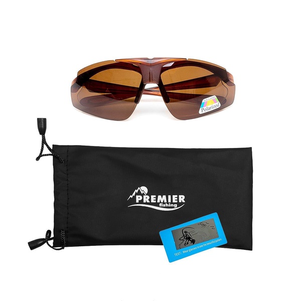 Очки поляризационные Premier Fishing PR-OP-112 (в чехле) коричневый
