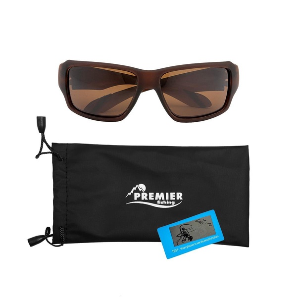 Очки поляризационные Premier Fishing PR-OP-1189 (в чехле) коричневый