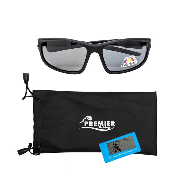 Очки поляризационные Premier Fishing PR-OP-8228 (в чехле) серый