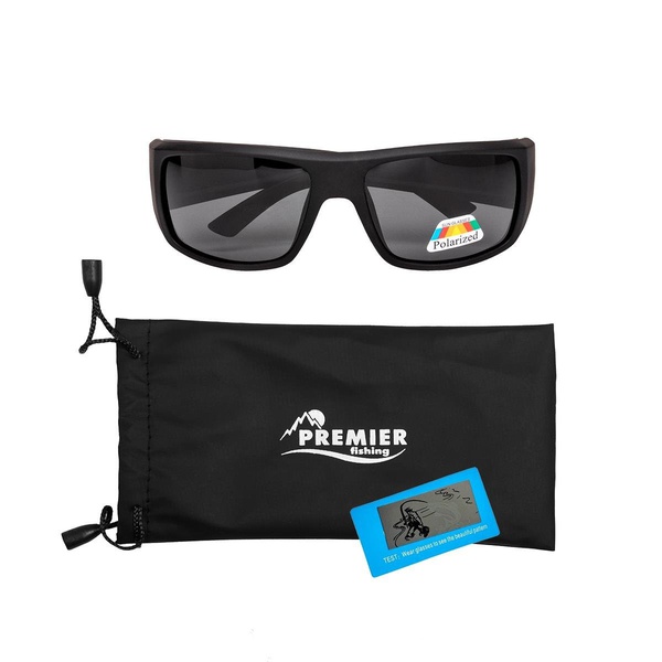 Очки поляризационные Premier Fishing PR-OP-9390 (в чехле) серый