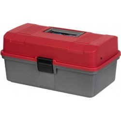 Ящик рыболова Helios двухполочный красный/серый