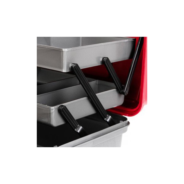 Ящик рыболова Helios двухполочный красный/серый