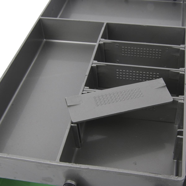 Ящик рыболова Helios двухполочный синий/серый