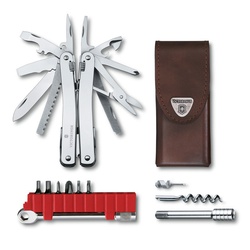 Мультитул Victorinox SwissTool Spirit X Plus Ratchet кожаный чехол