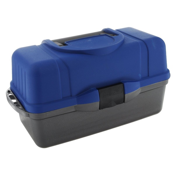Ящик рыболова Helios трехполочный синий