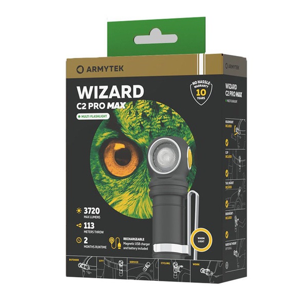 Мультифонарь ArmyTek Wizard C2 Pro Max Magnet USB (3720 лм, теп. свет, аккумулятор)