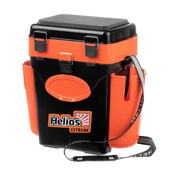 Ящик зимний Helios FishBox (двухсекционный) оранжевый, 10 л
