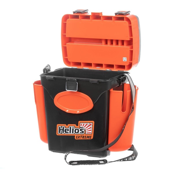 Ящик зимний Helios FishBox (двухсекционный) оранжевый, 10 л