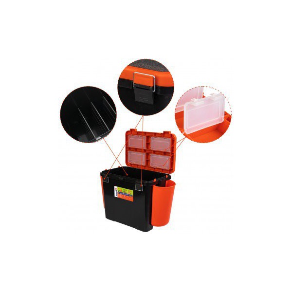 Ящик зимний Helios FishBox (односекционный, 19л) оранжевый