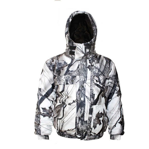 Куртка с подогревом RedLaika RL-KM-01 белый лес, 8-30 часов (6000 mAh)