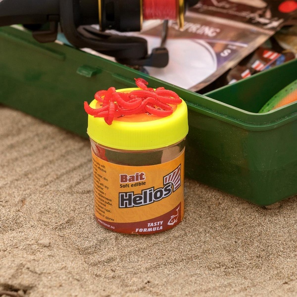 Насадка искусственная съедобная Helios опарыш красный