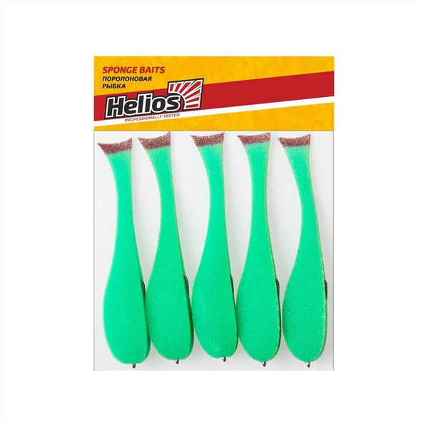 Рыбка поролоновая Helios 9 см (на офсет.крючке) зеленый