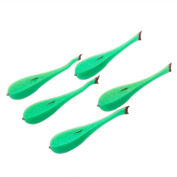 Рыбка поролоновая Helios 9 см (на офсет.крючке) зеленый