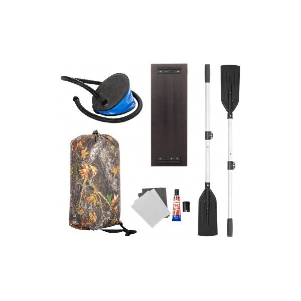 Лодка Тонар Бриз 190 с веслами бело/серый