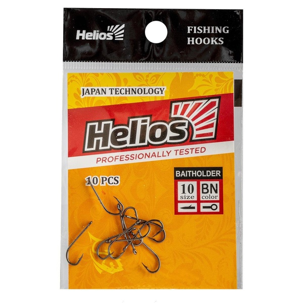 Крючок Helios Baitholder с кольцом (цвет BN, 10шт) №8