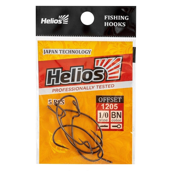 Крючок офсетный Helios (цвет BN, 5шт) №3/0