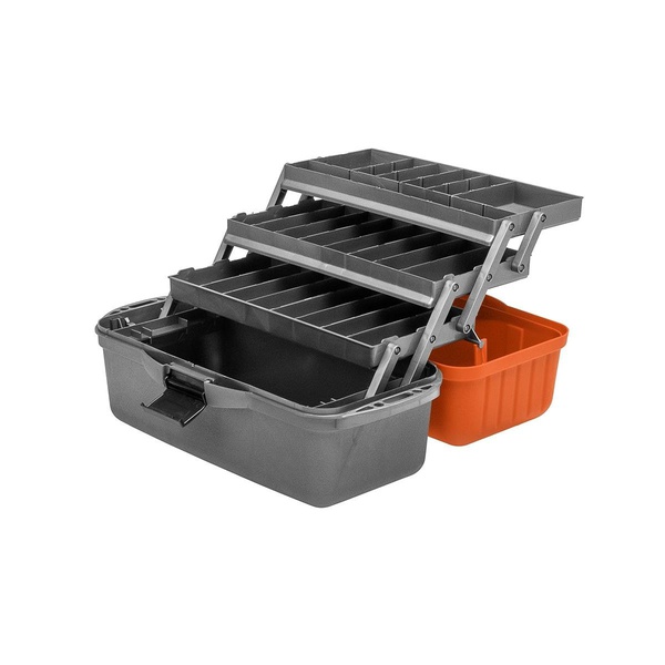 Ящик рыболова Helios трехполочный оранжевый