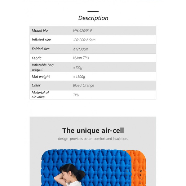 Коврик Naturehike NH19Z055-P FC11 Голубой