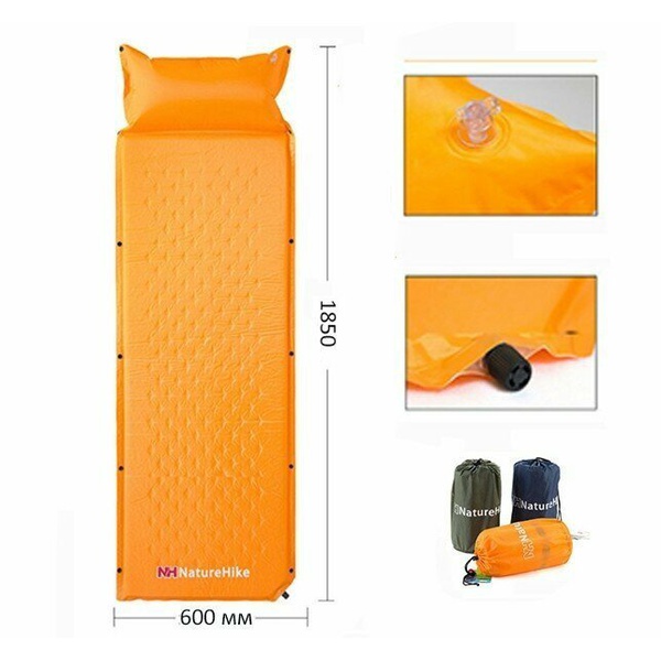 Коврик Naturehike NH15Q002-D с подушкой Голубой