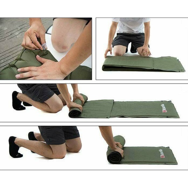 Коврик Naturehike NH15Q002-D с подушкой Голубой