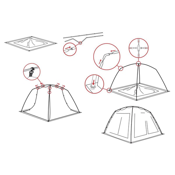 Шатер Alexika China House Alu бежевый