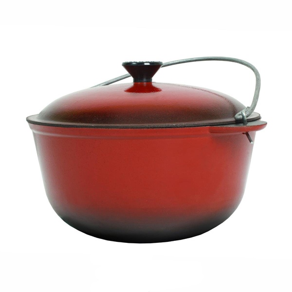 Казан походный Силумин Эмаль (с крышкой) 2 л