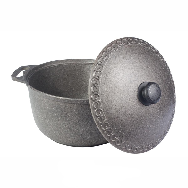 Кастрюля Силумин Азиатка Гранит (с крышкой) 8 л