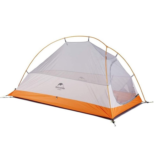 Палатка сверхлегкая Naturehike Cloud Up 1 Updated NH18T010-T (одноместная, с ковриком) оранжевый