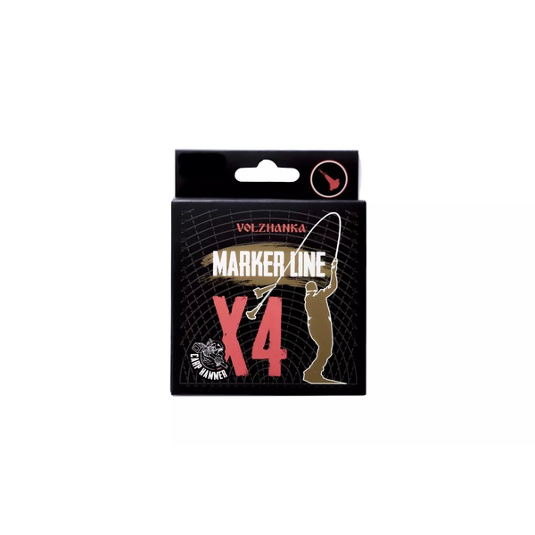 Леска плетеная Волжанка Carp Hammer Marker Line X4 (300м, зеленый) 0.20мм 16Lb